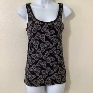 Vintage Y2K 2000s Fairy Grunge Fairycore Emo Scene Butterfly Print Tank L Fall